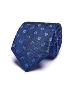 Corbata azul con estampado, en 100% seda blue navy_0