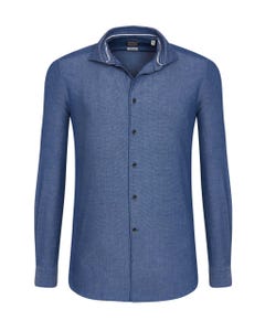 Camicia trendy blu navy, extra slim francese_0