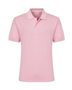 Polo in piquet rosa, manica corta_0