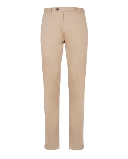Pantalone chino  in twill di cotone beige_0