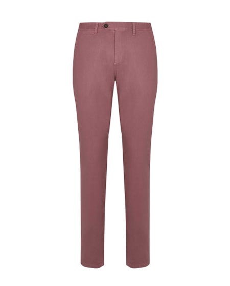 Pantalone chinos garment dyed pink