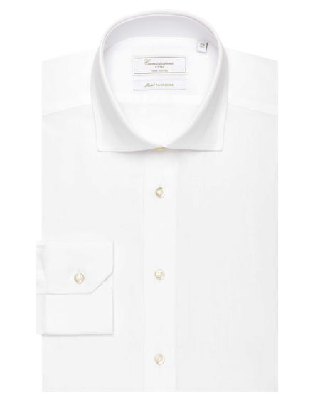 Camicia permanent bianca fitted taormina taormina francese_0